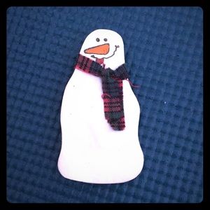 Hand made snowman pin